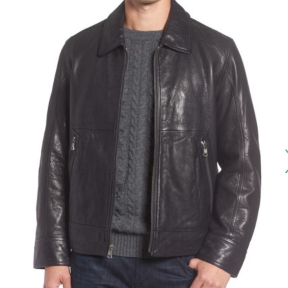 Leather Bomber Jacket
